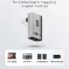 Adaptor USB-C mama - USB-C tata vertical 90 Thunderbolt3/4 Goobay 74442 - imagine 7
