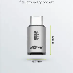Adaptor USB-C3.1 mama - USB-C tata drept Thunderbolt 3 /4 Goobay 74447