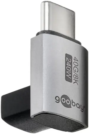 Adaptor USB-C3.1 mama - USB-C tata vertical la 90 scurt Thunderbolt 3 /4 Goobay 74444