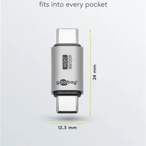 Adaptor USB-C3.1 tata - USB-C tata drept Thunderbolt 3 /4 Goobay 74448