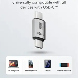 Adaptor USB-C3.1 tata - USB-C tata drept Thunderbolt 3 /4 Goobay 74448