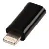 Adaptor USB Lightning tata - micro USB mama negru Valueline - imagine 3