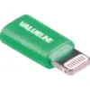 Adaptor USB Lightning tata - micro USB mama verde Valueline - imagine 2