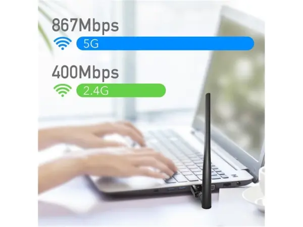 Adaptor Wireless Cudy AC1300 Dual Band antena externa 5dBi WU1400 - imagine 3