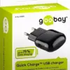 Alimentator 230V Quick Charge 1x USB 2A negru Goobay - imagine 2