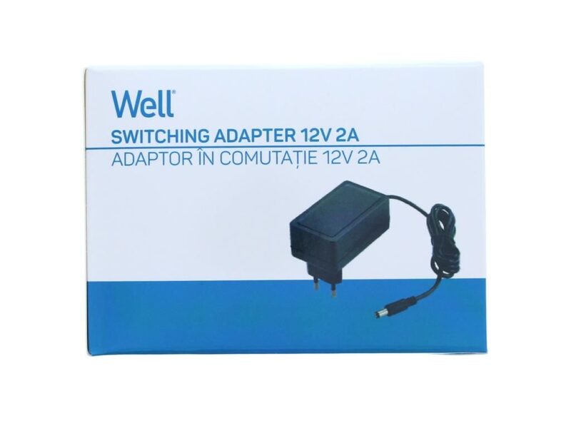 Alimentator AC/DC 12V 2A conector 5.5x2.1x10mm Well