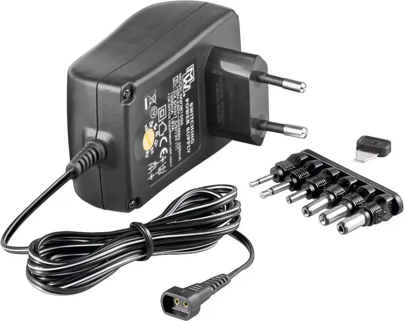 Alimentator de curent continuu 3V-12V 1500mA +6 mufe Goobay