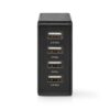 Alimentator incarcator 220V - USB 24W 2x2.4A 2x1A negru NEDIS - imagine 2