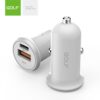 Alimentator incarcator auto 12-24V la 1x USB QC +1x 3A FastCharge USB Type C PD alb GF-C7 Golf - imagine 2