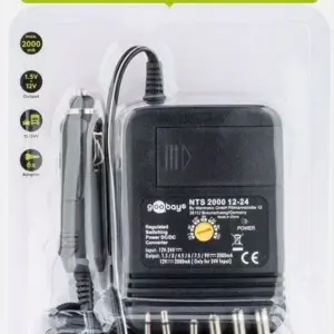 Alimentator incarcator auto 12VDC iesire 1.5-9V 2A sau 24VDC iesire 1.5-12V 2A Goobay