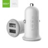 Alimentator Incarcator auto 3.4A 12-24V la 2x USB 2x 2.4A maxim 3.4A alb GF-C6 blister Golf - imagine 2