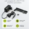 Alimentator Universal 3-12V 18W 1.5A /11 adaptoare /USB-C /USB-A /Micro-USB /Mini-USB /Terminale cu Surub 64569 Goobay - imagine 2