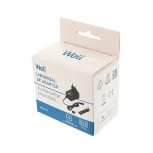 Alimentator universal in comutatie Well 600mA 3V /4.5V /5V /6V /7.5V /9V /12V +6 mufe PSUP-SMP-600MA/6T/2-WL