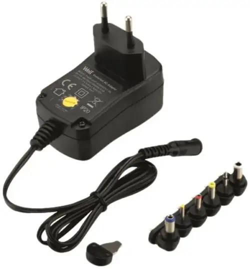 Alimentator universal in comutatie Well 600mA 3V /4.5V /5V /6V /7.5V /9V /12V +6 mufe PSUP-SMP-600MA/6T/2-WL