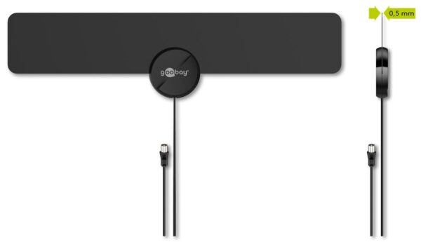 Antena de interior Full HD ultra-plata 16dBi filtru GSM/LTE/4G DVB-T DVB-T2 activa Goobay 67183 - imagine 4
