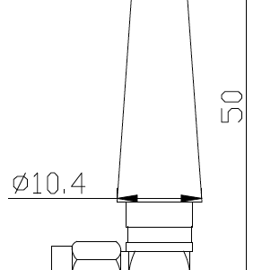 Antena WiFi 2dBi verticala Montare in unghi cu insurubare SR PASSIVES WIFI-ANT401