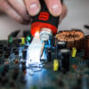 Aparat de lipit cu acumulatori 18650 +suport fludor si burete aimentare USB 5V FAHRENHEIT - imagine 2