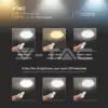 Aplica LED 40W 3IN1 dimabil cu telecomanda 2800lm IP20 V-TAC - imagine 2