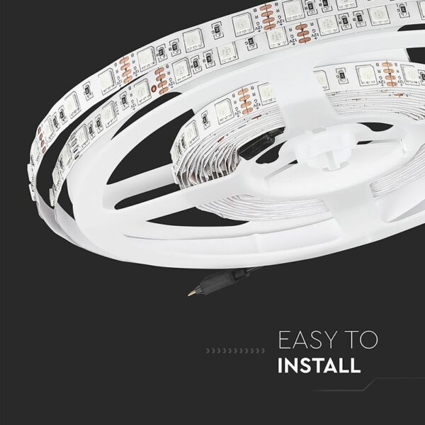 Banda LED 12V SMD5050 60LED/m 7W/m 900lm RGB IP20 5m V-TAC SKU-212120 - imagine 7