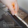 Banda LED 2835 2.4W 1m 2700K cu senzor de miscare si alimentare baterii 4x AAA V-TAC - imagine 5
