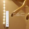 Banda LED 2835 2.4W 1m 2700K cu senzor de miscare si alimentare baterii 4x AAA V-TAC - imagine 8