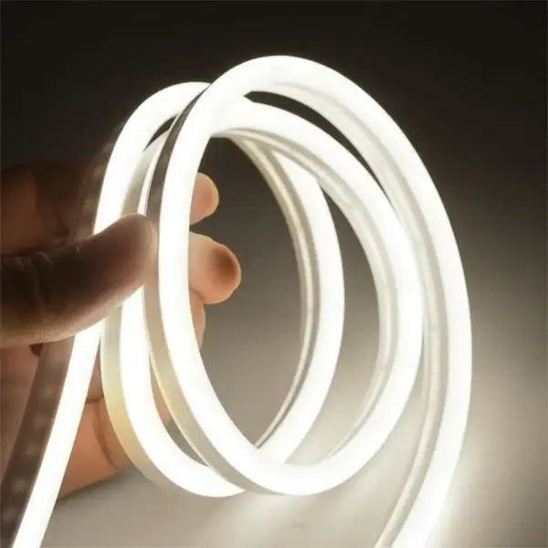Banda LED COB 230V flexibila 10mm 6000K alb rece IP65 PS-1417