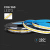 Banda LED COB 24V 10W/m 4000K IP20 5m V-tac SKU-212653 - imagine 2