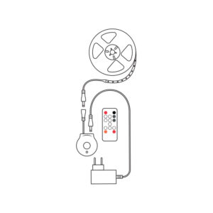 Banda LED Smart Modee 12W senzor de miscare cu telecomanda 2700K 800lm IP20 3m MSL-LS12W3M2700KS-R