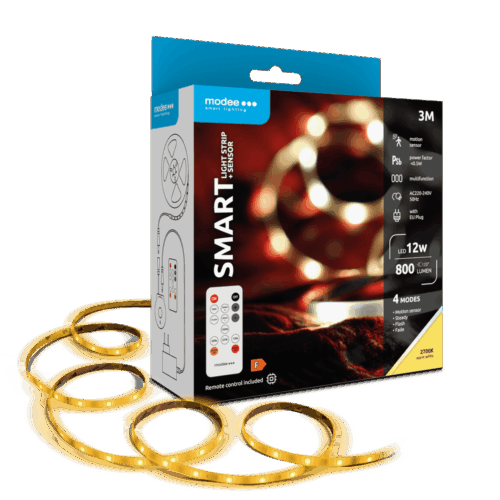 Banda LED Smart Modee 12W senzor de miscare cu telecomanda 2700K 800lm IP20 3m MSL-LS12W3M2700KS-R
