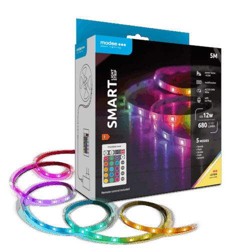 Banda LED Smart Modee 12W telecomanda 2700K +RGB 680lm IP20 5m MSL-LS12W5MRGB2700K-R