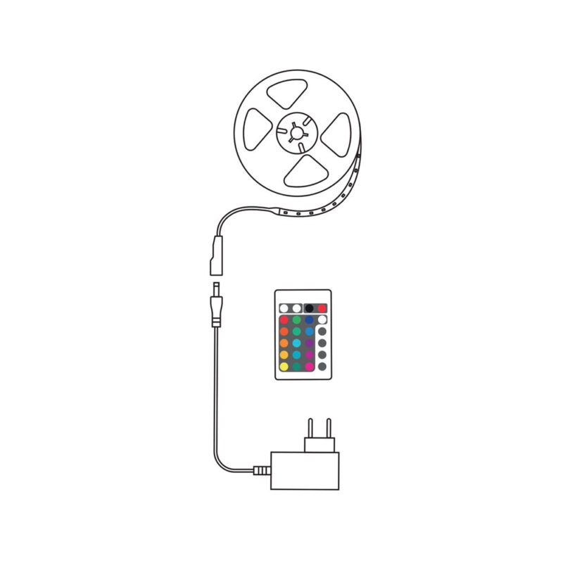 Banda LED Smart Modee 12W telecomanda 2700K +RGB 680lm IP20 5m MSL-LS12W5MRGB2700K-R