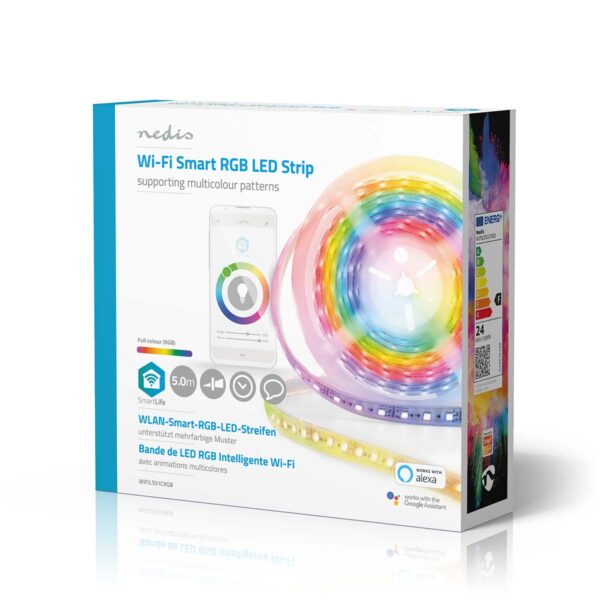 Banda LED Smart Wi-Fi RGB 700lm IP65 5m Nedis - imagine 9