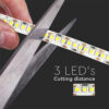 Banda LED SMD2835 12V 17W/m 204LED/m 800lm/m 4000K IP20 5M V-tac SKU-212462 - imagine 6