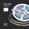 Banda LED SMD2835 RUNNIG 10W/m 24V IP20 alb mediu 4000K 10m V-tac SKU-23608 - imagine 2