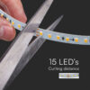 Banda LED SMD2835 RUNNIG 10W/m 24V IP20 alb mediu 4000K 10m V-tac SKU-23608 - imagine 4