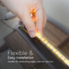 Banda LED SMD2835 RUNNIG 10W/m 24V IP20 alb mediu 4000K 10m V-tac SKU-23608 - imagine 5