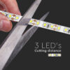 Banda LED SMD3528 120LED/m 6500K IP20 5m V-tac SKU-212002 - imagine 2