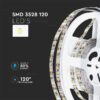 Banda LED SMD3528 12V 8W/m120LED/m 800lm/m 4000K IP20 5M V-tac SKU-212042 - imagine 3