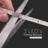 Banda LED SMD3528 60LED/m albastru 4.2W/m 420lm IP20 5m V-TAC SKU-212013 - imagine 3