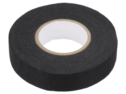 Banda textila W 19mm L 15m Thk 0.13mm acril modificat negru 3730 TKANINOWA PARCIANA 19MM-15M