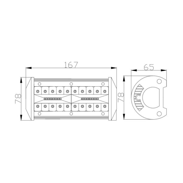 Bara LED Auto Off Road 40W 40 SMD LED 4200lm 12-32V 167x78x65mm CLL001 Carguard - imagine 7