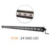 Bara LED Auto Off Road 72W 24SMD 4800lm 12-32V 652x30x48mm CLL007 Carguard