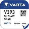 Baterie VARTA V393 Silver Oxide 1.55V SR754W 7.9x5.4mm - imagine 2