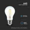 Bec E27 A60 CU FILAMENT DIMABIL LED 8W 700lm 3000K alb cald V-tac SKU-212815 - imagine 4