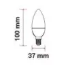 Bec LED 5.5W E14 P45 3000K alb cald lumanare 470lm CHIP SAMSUNG V-TAC - imagine 2