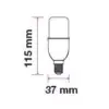 Bec LED 9W E27 T37 4000K alb natural 725lm CHIP SAMSUNG V-TAC - imagine 2