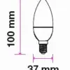 Bec LED E14 7W 470lm 3000K alb cald cip SAMSUNG V-TAC - imagine 2