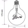Bec LED G125 E27 5W 70lm cu filament 2200K alb cald model LOVE V-TAC - imagine 2