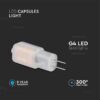 Bec LED G4 1.1W 12V 100lm 3000K alb cald cu chip Samsung V-TAC SKU-21240 - imagine 3