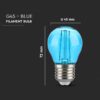Bec LED G45 E27 2W cu filament lumina albastra V-tac SKU-217412 - imagine 3